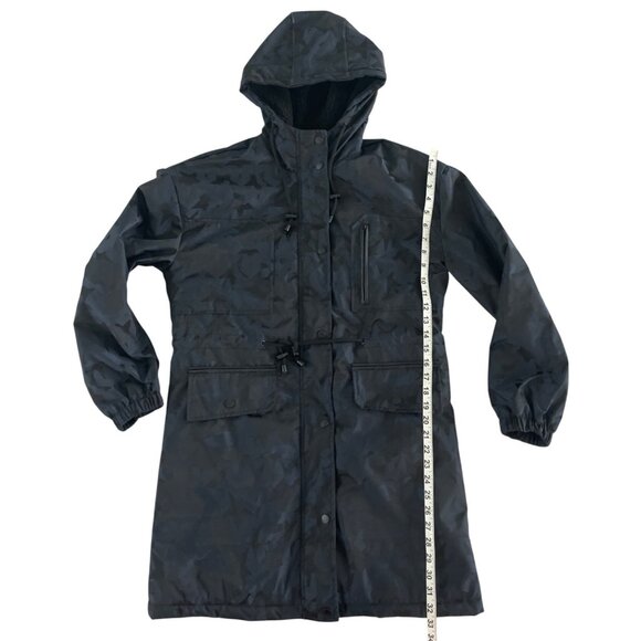 Anthropologie Avec Les Filles Star Camo Jacket Parka Sherpa Lined Long Length S - Picture 9 of 16